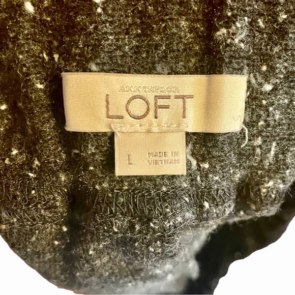 Loft Black and Gray Wool Blend Mini Skirt - Picture 2 of 4